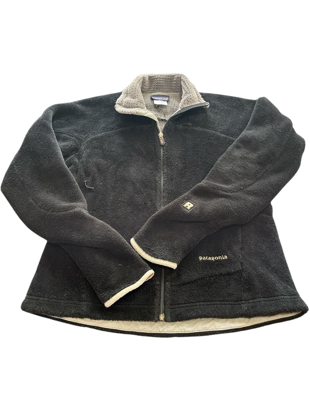 Vtg Patagonia R4 Regulator Polartech jacket/Zip-Women-MED-Black/Gray-1091